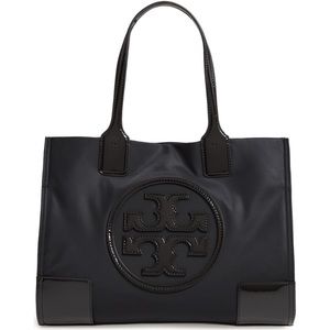 NWOT TORY BURCH ELLA MINI PATENT TOTE BLACK